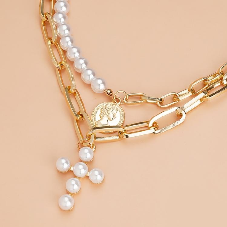 Fashionable Necklace Multiple Layer Necklace Elegant Party Necklace Alloy Texture Trendy Fashion Jewelry for Daily Party