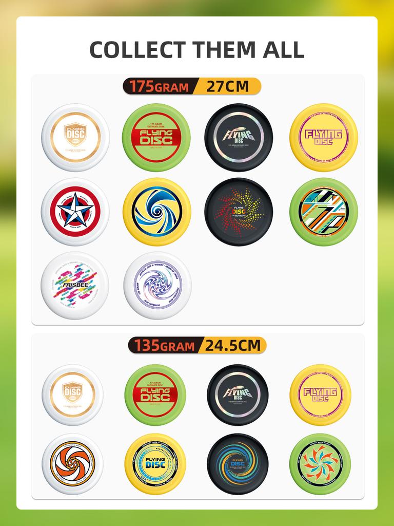 Bronzing Process 135g/175g Adult Outdoor Frisbee Training Toy Plastic Frisbee Toy