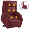 VidaXL Recliner Massage Chair Burgundy Red Faux Leather 3205161