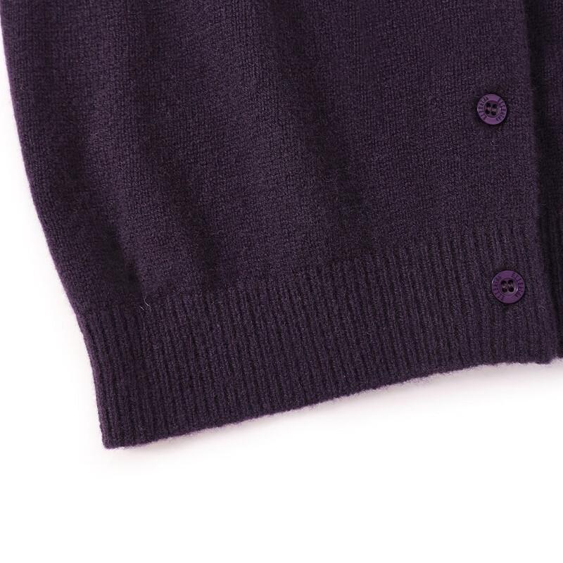 ELLE KIDS Girls' 95% Wool Round Neck Knit Cardigan
