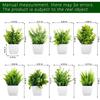 Artificial Plastic Eucalyptus Plants Small Indoor Potted Houseplants, Small Faux Plants for Home Decor Bathroom Office Farmhouse (Set 8)