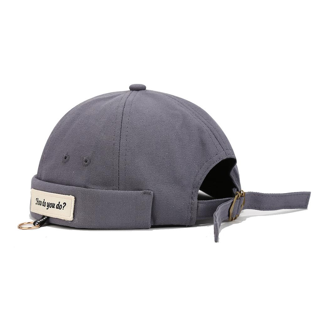 2025 New Letter Embroidery Cotton Docker Cap Brimless Hat Beanie Hats Adjustable Hip Hop Landlord Sailor Caps for Men Women