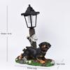 Garten Solar Leuchtlicht Welpen Ornamente Gartendekoration Skulptur Harz Handwerk Geschenk