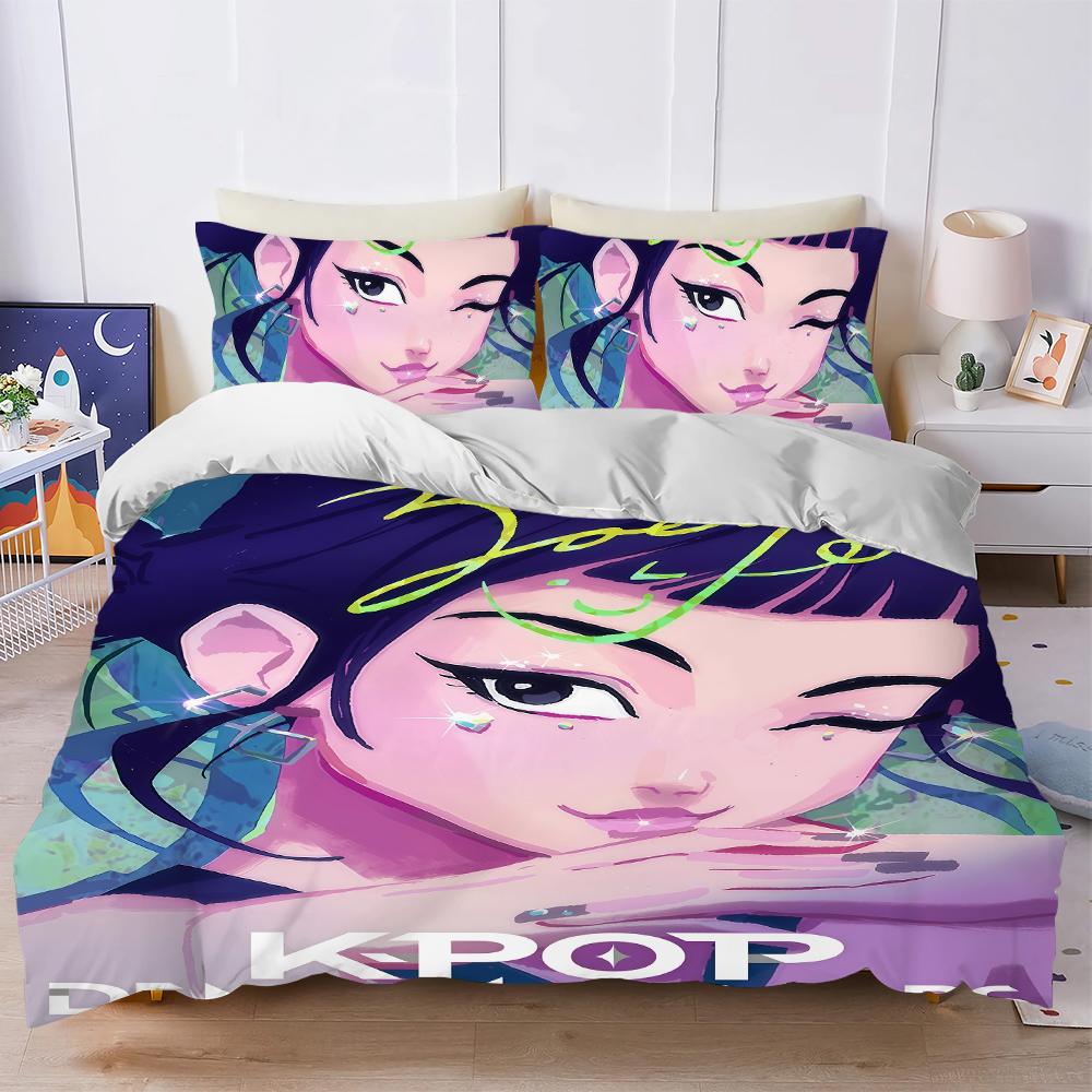 D-Demon H-Hunters Bedding ste Mira Zoey Rumi Duvet Cover Set Cotton Bed 3 Piece Summer Comfortable Student Dormitory Home