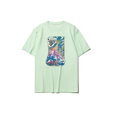 Li Ning Sports Fashion Series Casual Round Neck Short Sleeve T-Shirt Men Tops Green AHSR991-1