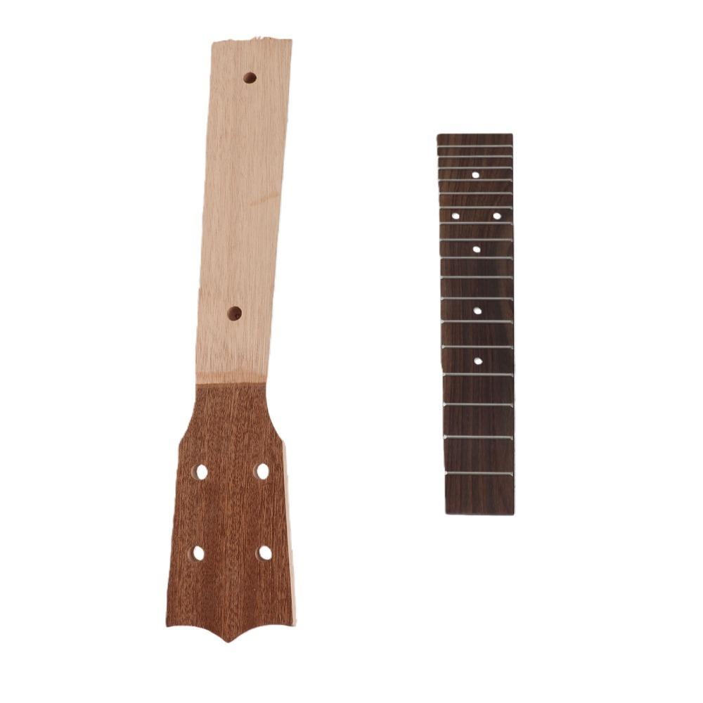 Wooden Color Ukulele Fretboard Okoume Wood And Rosewood Ukulele Replacement Neck Concert Ukulele 23in