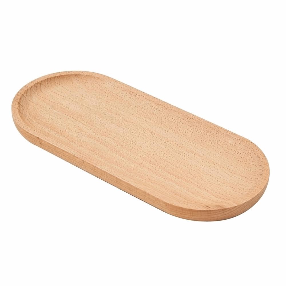 Minimalist Dessert Plate Oval Bread Board Japanese style Wooden Tray Tea