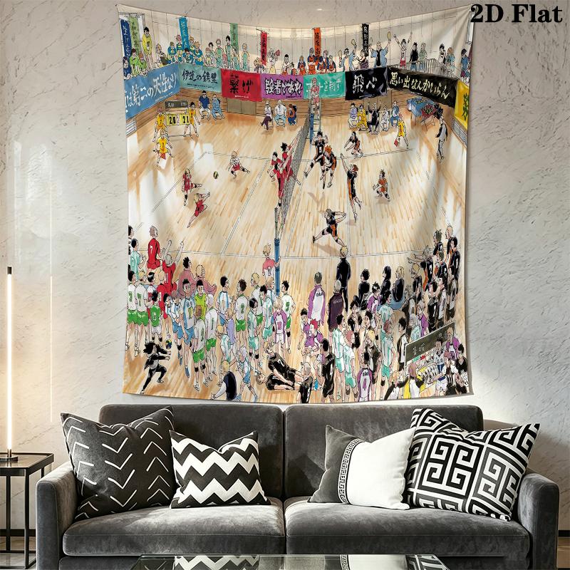 Haikyu!! Wall Tapestry Aesthetic Wall Hanging Printed Fabric Blanket Decorative Tapestries for Bedroom Living Room Home Decor