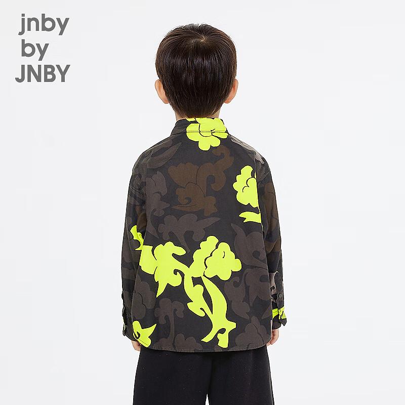JNBY Kids' 2025 Spring Unisex Long-Sleeve Printed Cotton Shirt