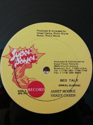 LP-Schallplatte JANET MOORE VERDY GREEN Bed Talk SPD272 SUPER POWER US Reggae Ska Dub Gebraucht