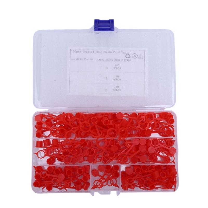 Tethered Grease Zerk Fitting Dust Covers, Plastic Fitting Covers with Attached Retainers That Remain At the Fitting During Routine Service Tasks