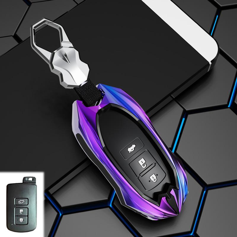 Zinc Alloy Car Key Case Cover For Toyota Camry Corolla Avalon Rav4 Land Cruiser Prado Fob KeyChain Protect Accessories Keychain
