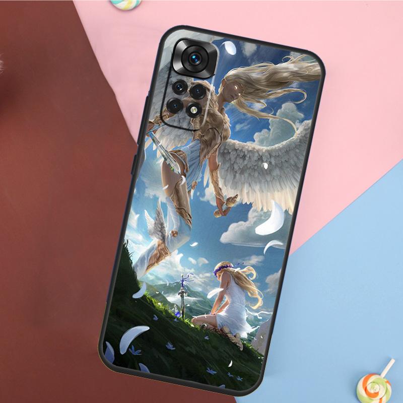 Fantasy Angel Girl Wings Case For Xiaomi Redmi Note 10 11 Pro 9 8 12 Pro Note 9S 8T 10S 11S 10C 12C 9C 9T 10A Funda