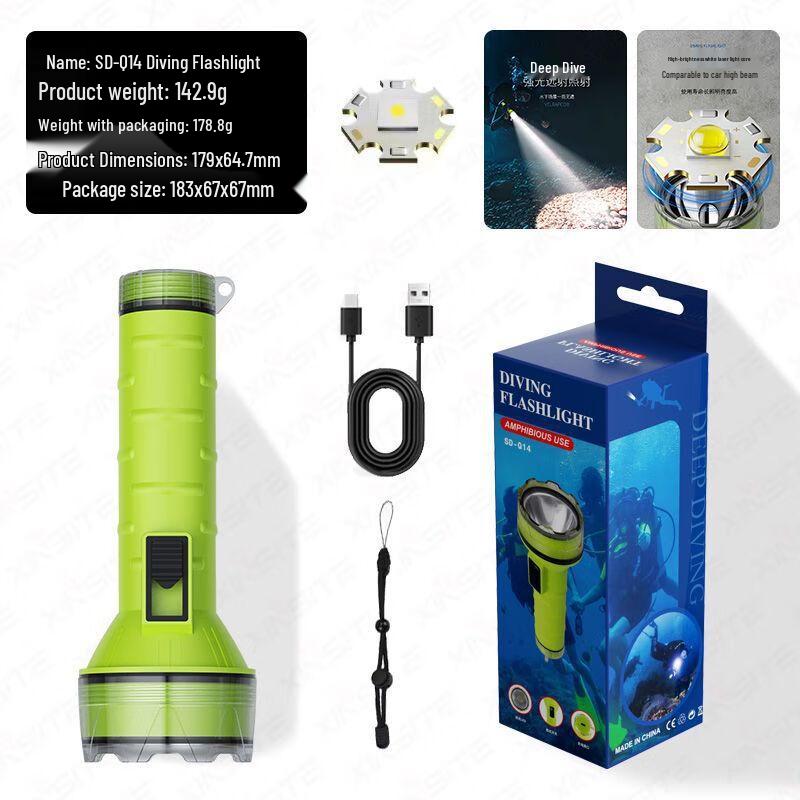 Nufeng Q12 Professional Diving Flashlight (2-Pack)