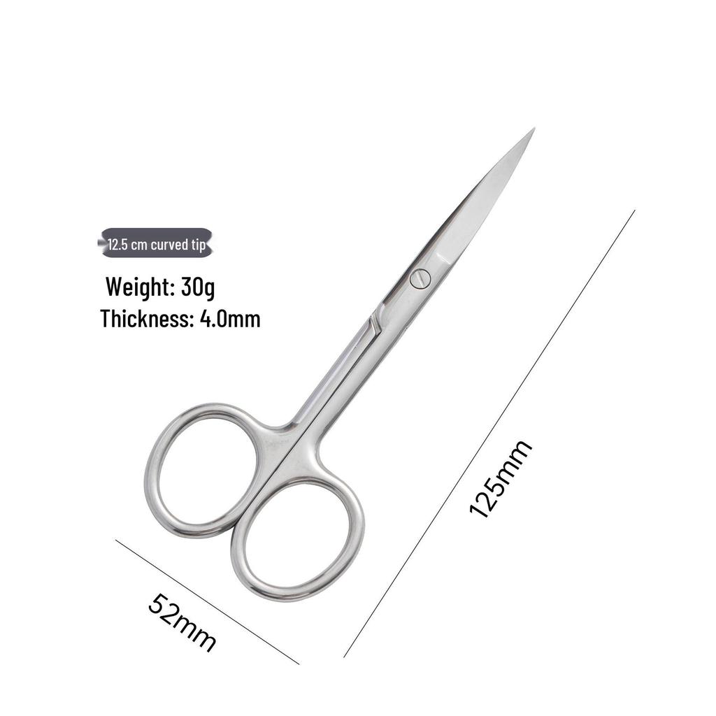 Multi-functional Stainless Steel Beauty Scissors: 10cm/14cm, Straight/Curved Tips, Suitable for Laboratory and Teaching