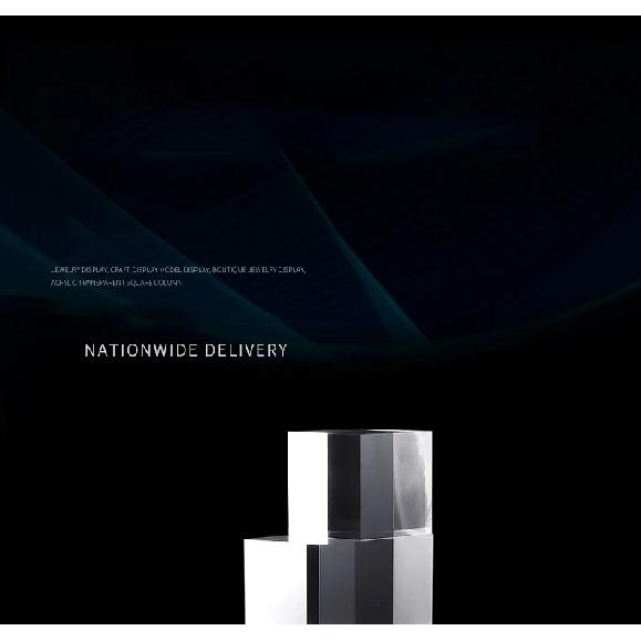 1PC Acrylic Square Display Block Clear Polished Acrylic Cube Solid Display Riser Stand for Jewelry Perfume Collection Figures