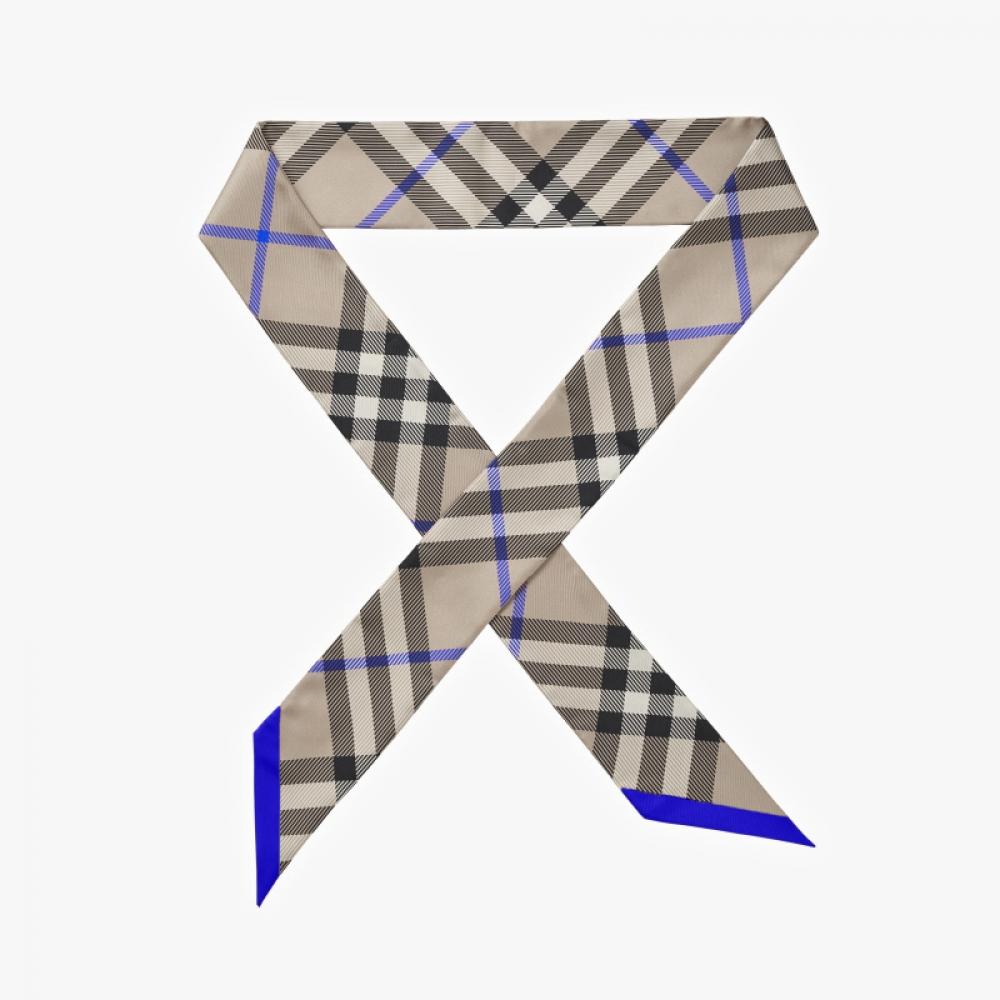 Burberry 8088138 A3888 Check Twily Silk Scarf