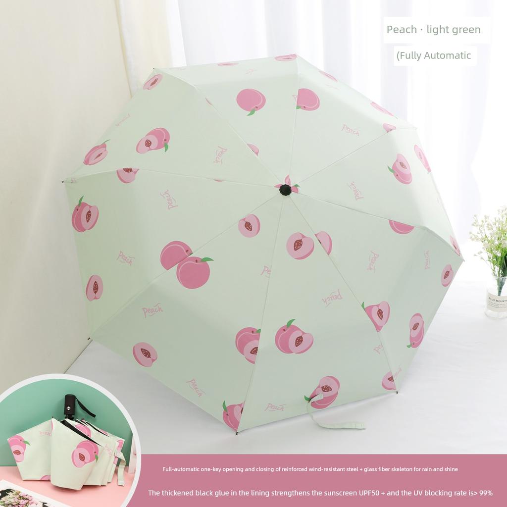 Female Student Print Foldable Dual-Purpose Sun-Proof Umbrella