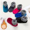 1 Paar Hausschuhe Socken Thermisch Weich Plüsch Winter Bodensocken Hoher Schaft Anti-Rutsch-Sohlen Dick