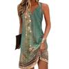 Vestidos de Verão para Mulheres Soltos Decote V Manga Curta Vestido Camiseta Casual Vestido de Sol Casual Vestidos para Trabalho Escritório