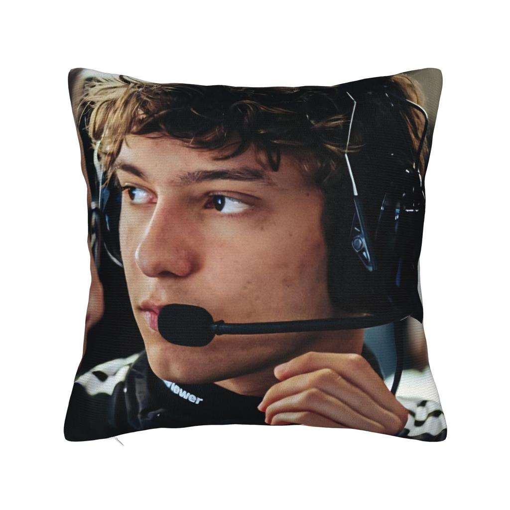 Andrea Kimi Antonelli Driver Square Pillow Cases Cushion Cover Creative Zipper Decorative Pillowcase for Car xcm