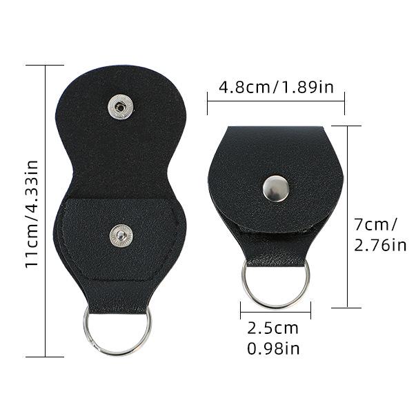 PU Leather Keychain Plectrum Storage Bag - Multi-color Options with Customizable Logo