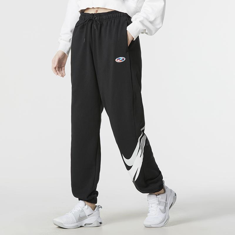 Nike Year Of The Rabbit CNY Series French Terry High-Waisted Knit Pants Women Bottoms Black FD4799-010