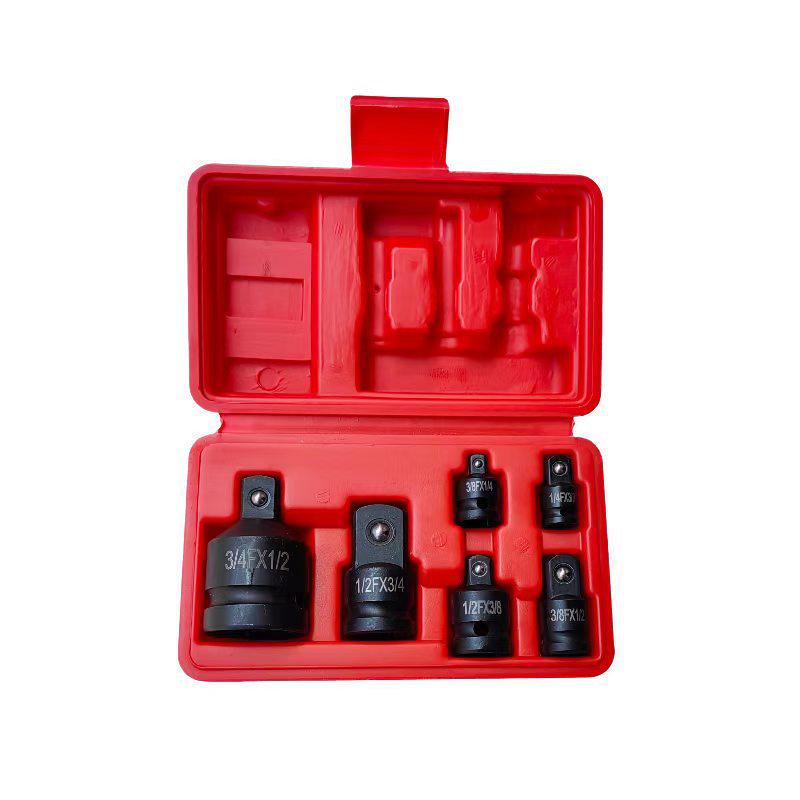 Pneumatic Conversion Joint Set: 6-Piece Heavy-Duty Socket Adapter for Air Guns (1/2 to 3/4 to 1/4 Square Head)
