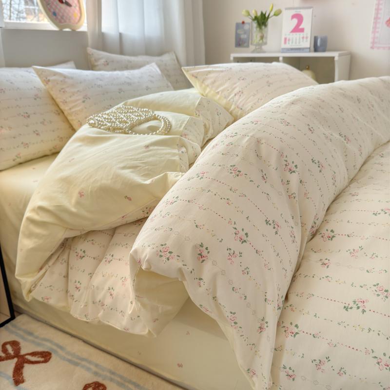 

Luxury 100% Cotton Duvet Cover Set 3 Pieces (1 Duvet Cover+ 2 Pillowcases),Hypoallergenic Bedding Set Fade-Resistant Breathable 150x200cm(59x79 in)