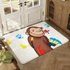 C-Curious Mokey G-George Floor Mat Soft Thickened Absorbent Non-Slip Bedroom Living Room Door Mat Home Decor Flannel Rugs