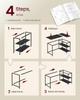 VASAGLE L Shaped Computer Desk, Corner Table with Storage, 120 X 80cm