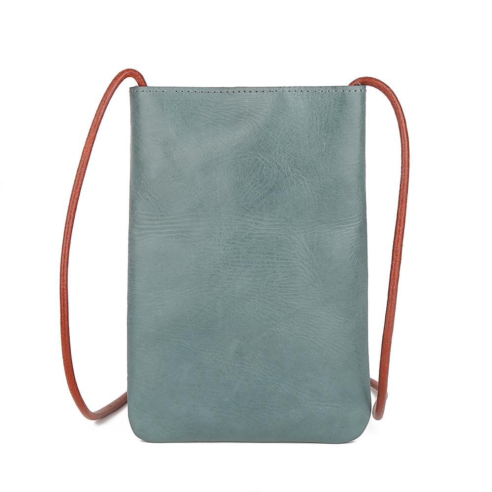 JOGUJOS Genuine Leather Women Shoulder Crossbody Bags Small Handbag Ladies CellPhone Bag Simple Style Messenger Bag Phone Pouch