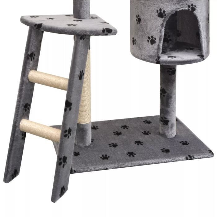 Arbre à chat - vidaXL - 150 cm - Griffoir Sisal - Couleur Gris - Pour Chats Moyens