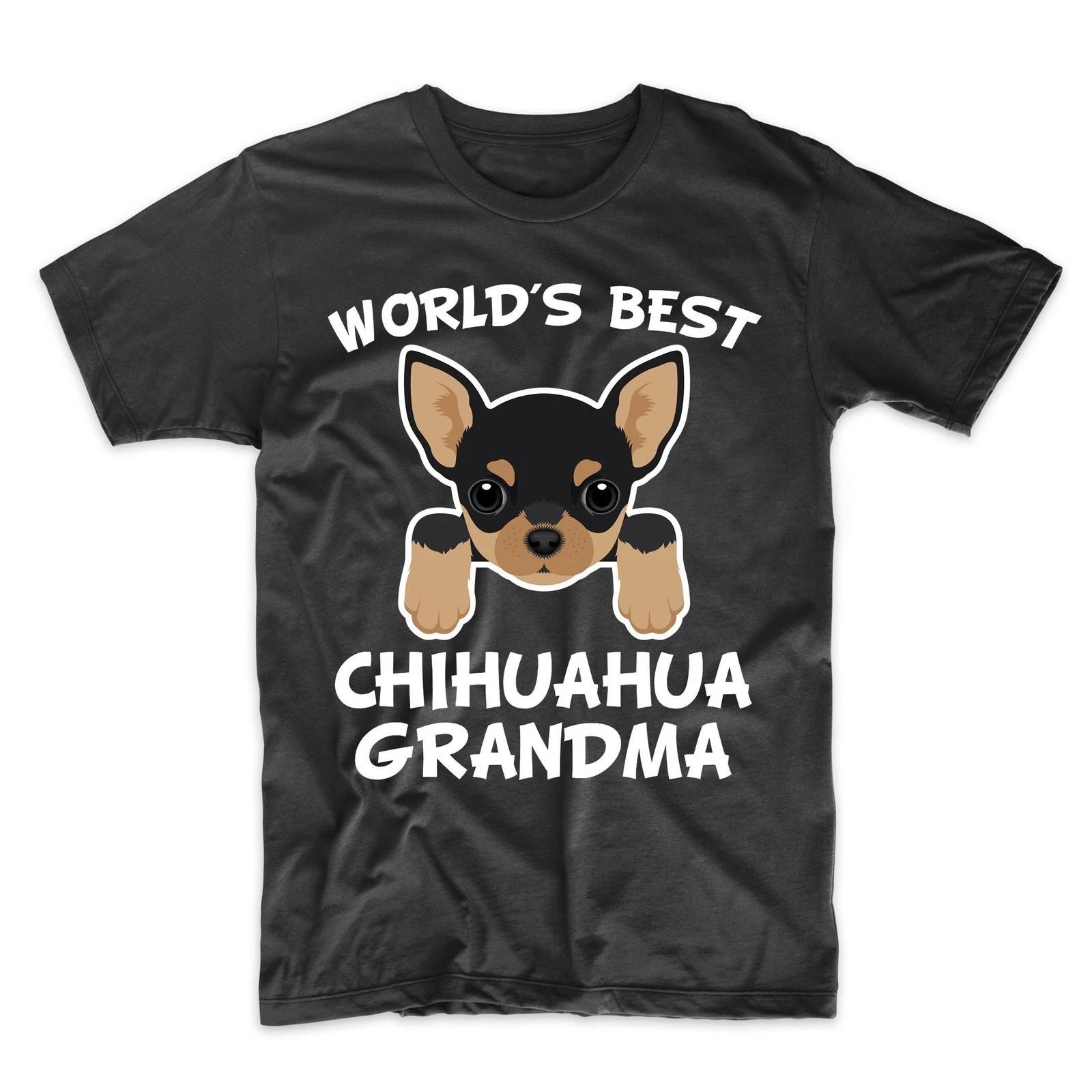 Chihuahua Grandma Shirt - World s Best Chihuahua Grandma Dog Granddog T-Shirt M