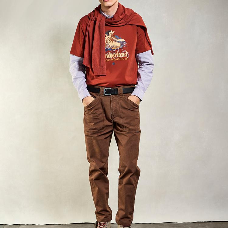 Timberland Short Sleeve Outdoor Breathable T-Shirt Men Tops Burnt-Nail-Flower A6A6FEOD