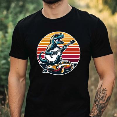Unisexs Funny Tshirt Trex Motif Cotton Size Xs To 5xl