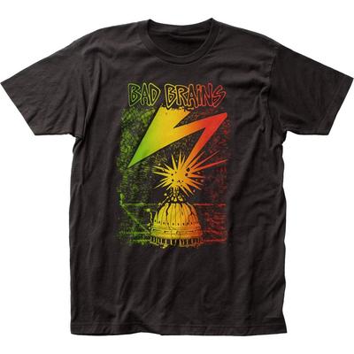 Bad Brains Rasta Fade Maglietta da Uomo Musica Classica Concerto Band Rock Tee Nuova Nera