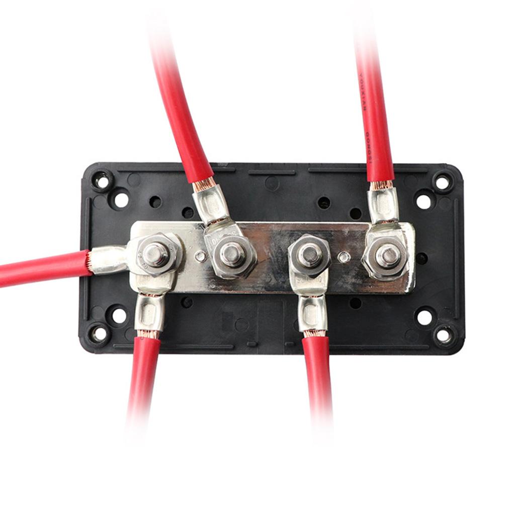 300A for DC 48V High Current Black Red for Shell Power Distribution Block Busbar Box Bus Bar Box Board Heavy Duty Busbar