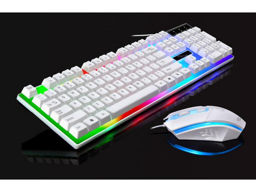 Chasing Light Leopard G21 USB Wired Backlit Gaming Keyboard & Mouse Set