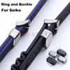 316L Edelstahl Schnalle Metallring Schnalle 20 22mm Uhrenarmband Halter Bewegliche Ringe Silikon Nylon Band Uhrenarmband Zubehör