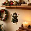 Indoor Holiday Ornaments 2Pcs Christmas Cat Acrylic Ornament, 2D Flat Kitty Hanging Pendant with Durable Santa Hat Tree Decor, Car Rearview