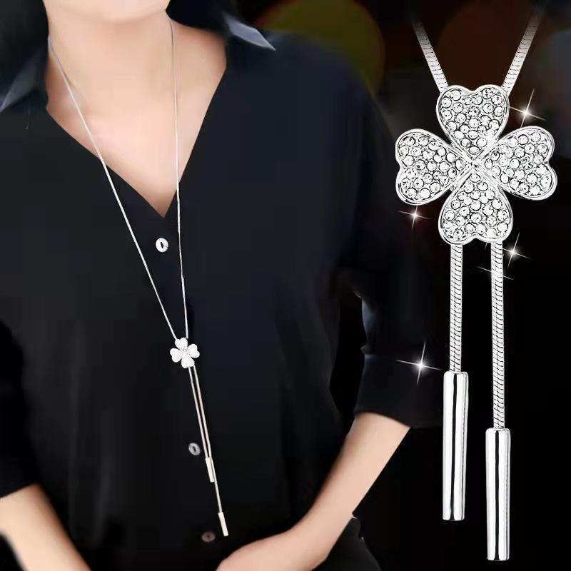 Elegante Quasten-Pulloverkette für Damen - Vielseitiges, hochwertiges europäisches und amerikanisches Design für Herbst/Winter-Mode