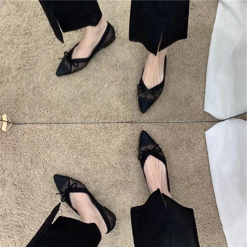 Fashion Korean Style Young Office Slip-on Ladies Footwear Popular Luxury Brand Chic and Elegant High Quality Fashion Women's Flat Shoes