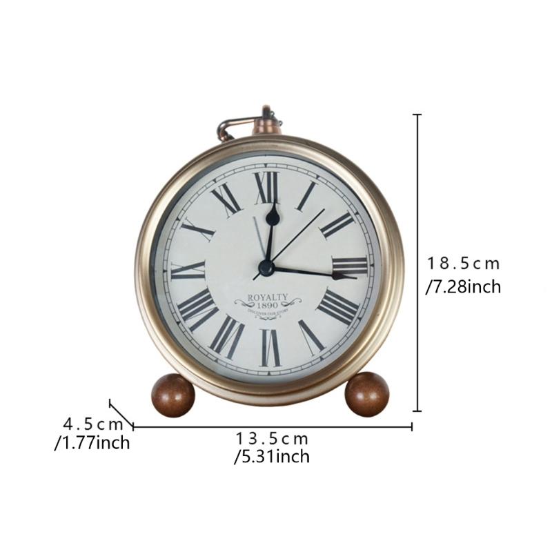Elegant Metal Clock for Home Decoration Quiet and Battery Powering with Vintage Designing Exquisitedly