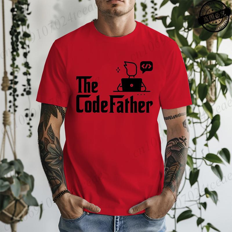The Codefather Shirt Computer Teacher TShirts Coding Shirt Gift for Coder Computer Programmer Engineer TShirts for Men