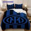 Inter Milan Emblema a Strisce Set da Tre Pezzi (1 * copripiumino + 2 * federa, senza nucleo) Regalo di compleanno di Natale Copripiumino e federa