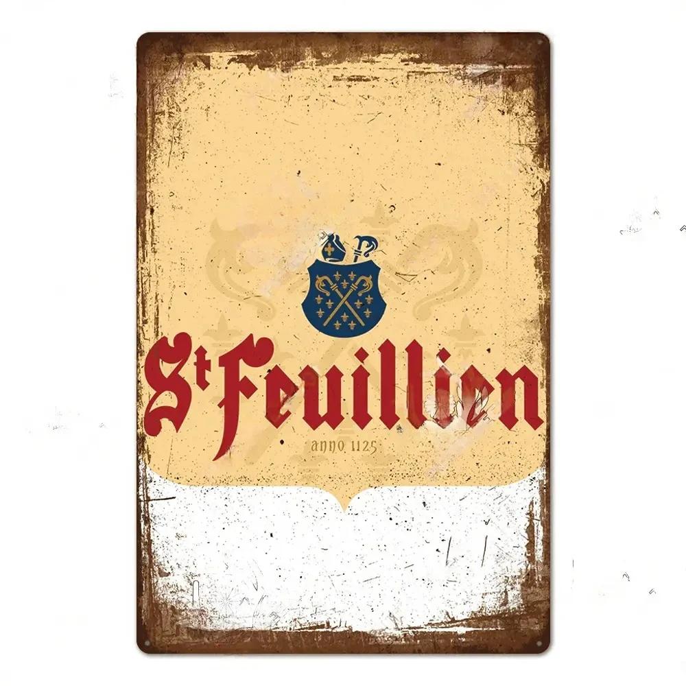 Retro Belgium Beer Brand Poster Vintage Sign Metal Sign Decorative Plaque for Room Bar Pub Man Cave Club Wall Decoration