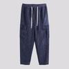 Autumn and Winter Solid Color Thin Corduroy Multi-pocket Straight-leg Pants Men's Sweeping Pants Men's Casual Loose Trousers