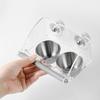Bird Cage Bowls Stainless Steel Feeding Dispenser Coop Water Feeder With Acrylic Stand For Parakeets Macaws Canaries Parrots