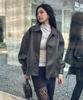 Lady Volume 9206 Washed Leather Jacket (Black)